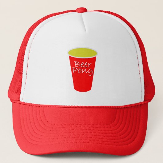 Beer Pong Hat Cap Truckerkappe (Vorderseite)