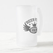 Beer Pong King Mattglas Bierglas (VorderseiteRechts)