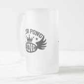Beer Pong King Mattglas Bierglas (Vorderseite Links)