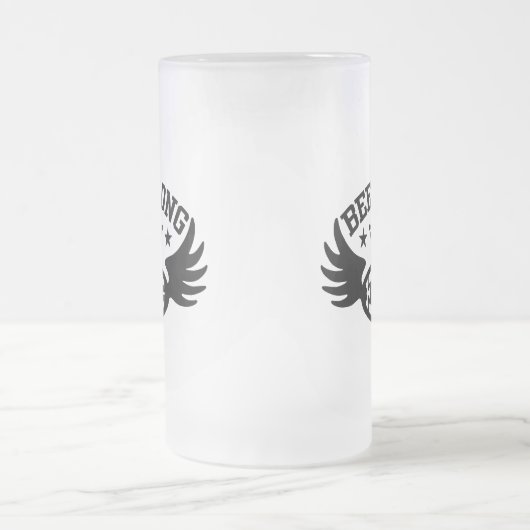 Beer Pong King Mattglas Bierglas (Mittel)