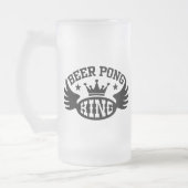 Beer Pong King Mattglas Bierglas (Links)