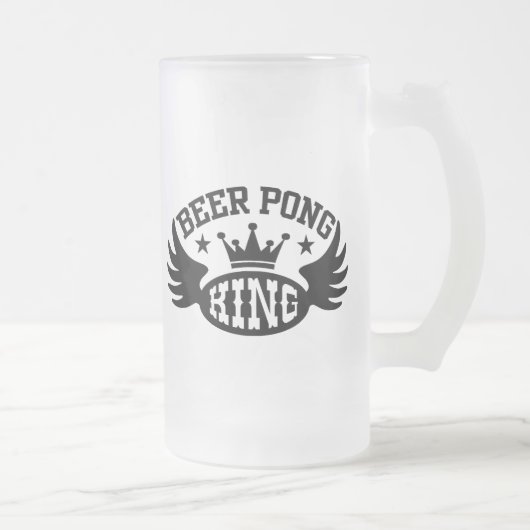 Beer Pong King Mattglas Bierglas (Rechts)