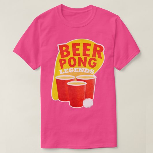 Beer Pong Legends Drink Game Team T-Shirt (Design vorne)