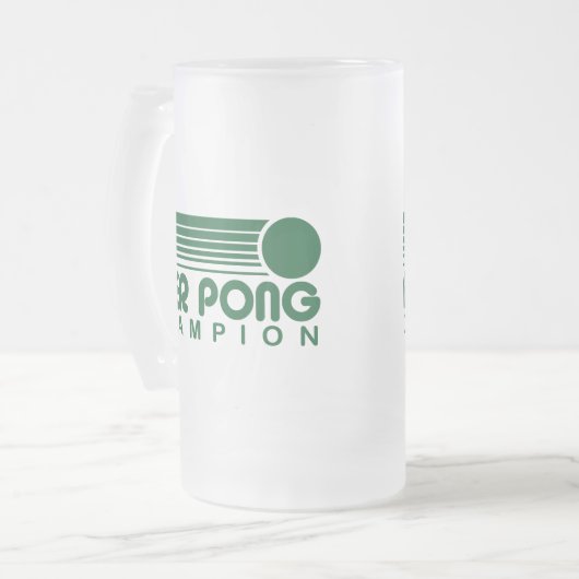 Beer Pong Mattglas Bierglas (Vorderseite Links)