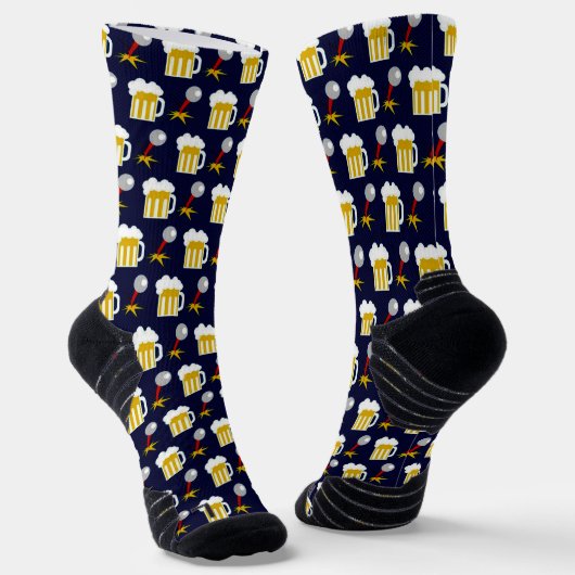 Beer Pong Pattern Socken (Gewinkelt)