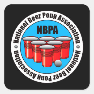 Beer Pong Quadratischer Aufkleber