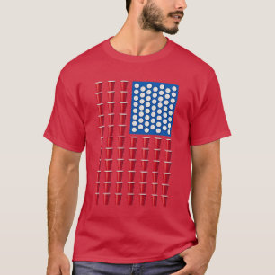 Beer Pong Red Solo Cup Amerikanische Flagge USA Fr T-Shirt