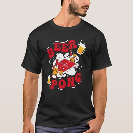 Beer Pong Table Party Game Drinking Game Beer Pong T-Shirt (Vorderseite)