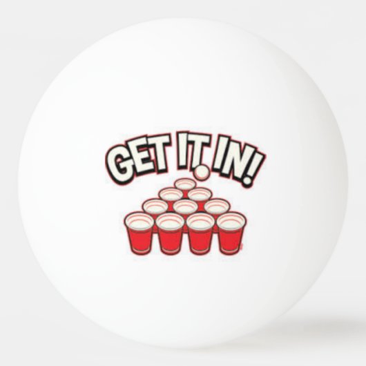 Beer Pong Tischtennisball (Vorderseite)