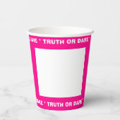 Beer Pong Wahrheit oder Dare Party Game Pink Pappbecher (Rückseite)