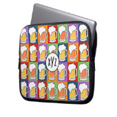 BEER Pop Art kundenspezifische Monogramm Laptop-Är Laptopschutzhülle (Vorderseite Links)
