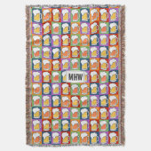 BEER Pop Art kundenspezifische Monogramm-Werfer Decke (Vorderseite Vertikal)