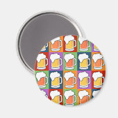 BEER Pop Art Magnet (Vorderseite/Rückseite)