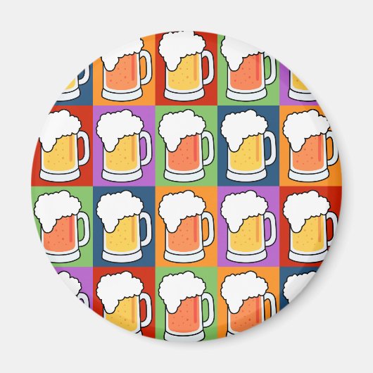 BEER Pop Art Magnet (Vorne)