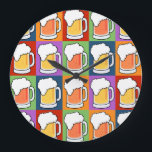 BEER Pop Art wall clock Große Wanduhr<br><div class="desc">See my store for more items with this design.</div>