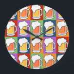 BEER Pop Art wall clock Große Wanduhr<br><div class="desc">See my store for more items with this design.</div>