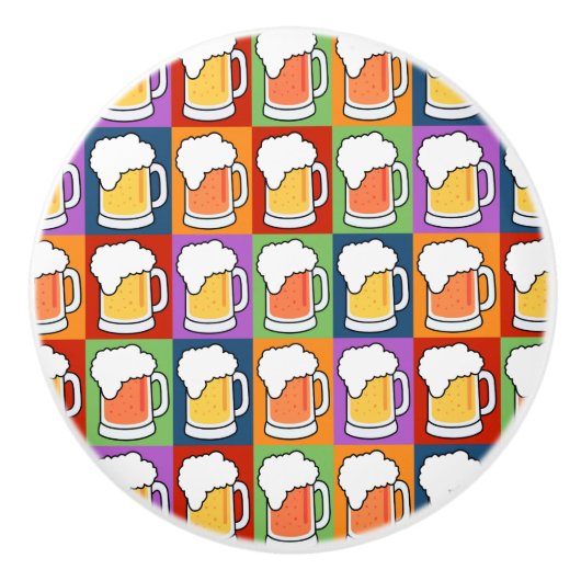 BEER Pop Kunstknöpfe & Pullis Keramikknauf (Vorderseite)