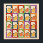 BEER Pop Leinwand Art Holzdruck<br><div class="desc">Sehen Sie in meinem Laden für weitere Artikel mit diesem Design.</div>
