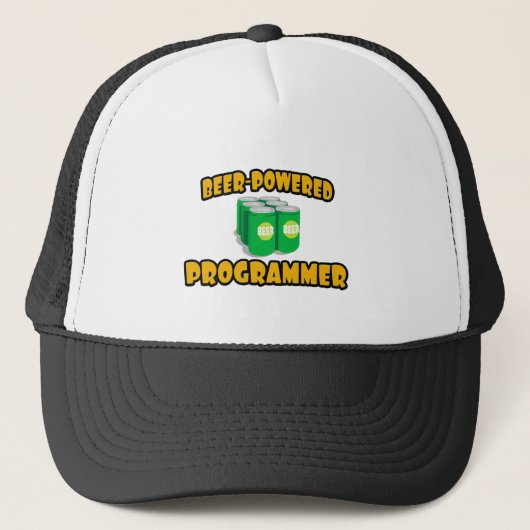 Beer-Powered Programmer Truckerkappe (Vorderseite)