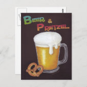 Beer & Pretzel Postkarte (Vorne/Hinten)