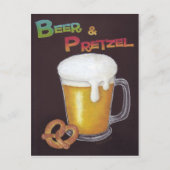 Beer & Pretzel Postkarte (Vorderseite)