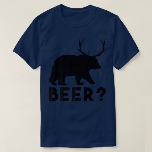 Beer Question Mark Bear Dear T-Shirt (Design vorne)