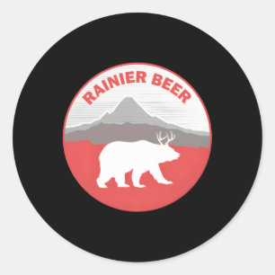 Beer Rainier Runder Aufkleber