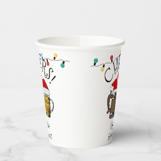 Beer Santa CHEERS Weihnachten Pappbecher (Links)