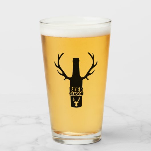 Beer Season Funny Beer Spaß Glas (Vorne (Gefüllt))
