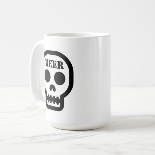 Beer™ Skull Classic Coffee Mug Kaffeetasse (Vorderseite Links)