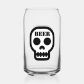 Beer™ Skull Glass (Design on Front & Back) Dosenglas (Rückseite)