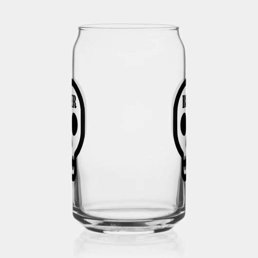 Beer™ Skull Glass (Design on Front & Back) Dosenglas (Links)