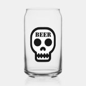 Beer™ Skull Glass (Design on Front Only) Dosenglas (Vorderseite)