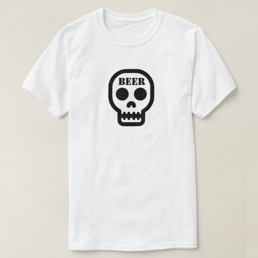 Beer™ Skull T-Shirt (Customize It!) (Design vorne)