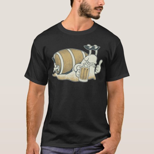 Beer snail snail with beer barrel T-Shirt (Vorderseite)
