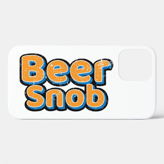 Beer Snob Vintag iPhone Case (Rückseite (Horizontal))