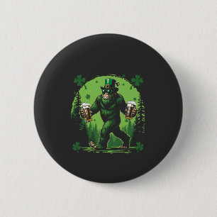 Beer St. Patrick's Day Big Food Sasquashe Funny Button