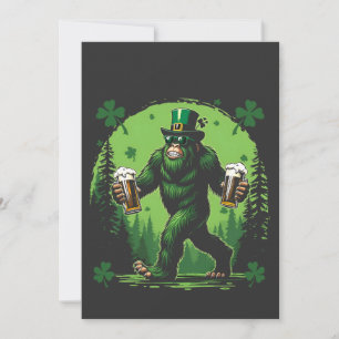 Beer St. Patrick's Day Big Food Sasquashe Funny Feiertagskarte