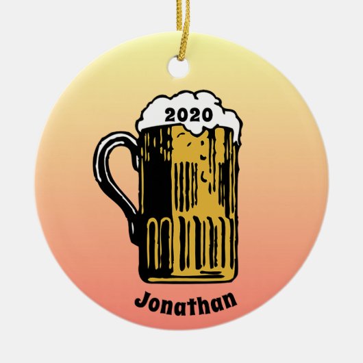 Beer Stein Design Keramik Ornament (Vorne)