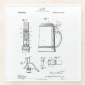 Beer Stein Patent Glasuntersetzer (Vorderseite)