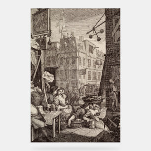 Beer Street by William Hogarth Acrylschild