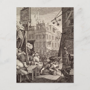 Beer Street by William Hogarth Postkarte