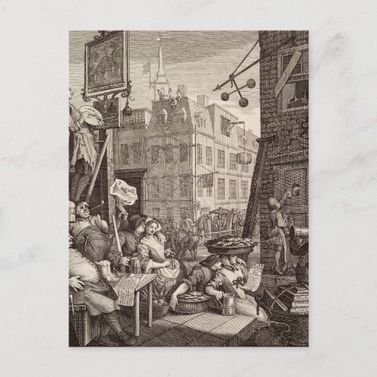 Beer Street by William Hogarth Postkarte (Vorderseite)