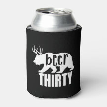 Beer Thirty Can Cooler/Koozie | Blockbuchstabe