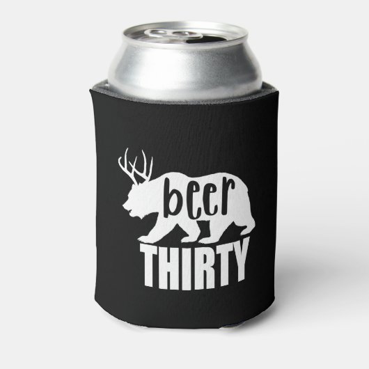 Beer Thirty Can Cooler/Koozie | Blockbuchstabe Dosenkühler (Kanne Rückseite)