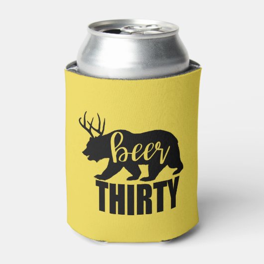 Beer Thirty Can Cooler/Koozie | Kursiv Dosenkühler (Kanne Vorderseite)