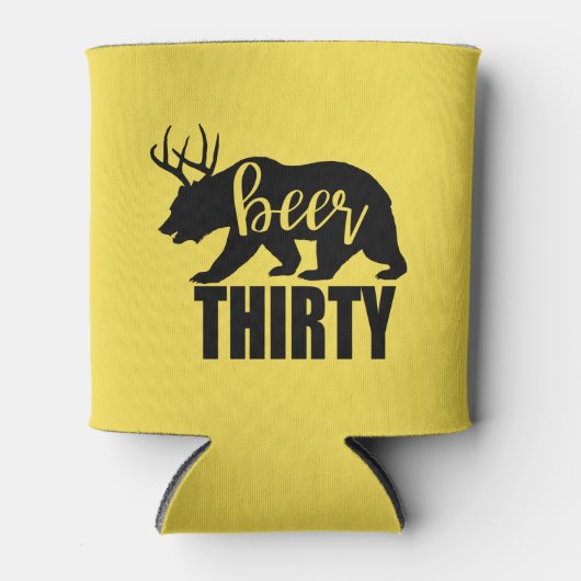 Beer Thirty Can Cooler/Koozie | Kursiv Dosenkühler (Vorderseite)