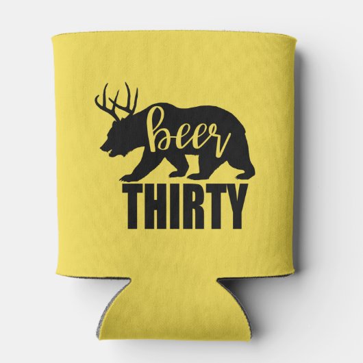 Beer Thirty Can Cooler/Koozie | Kursiv Dosenkühler (Rückseite)