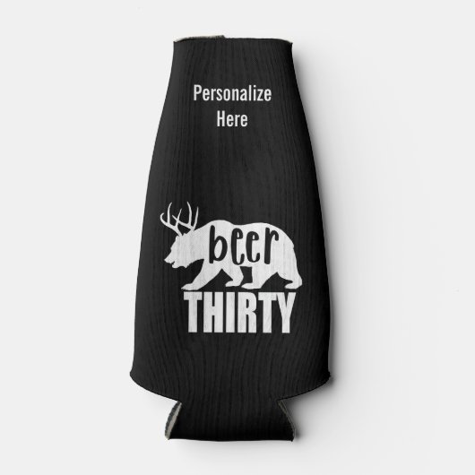 Beer Thirty Flasche Koozie | Blockbuchstabe Flaschenkühler (Vorderseite)