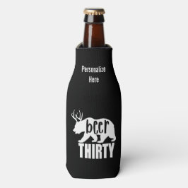 Beer Thirty Flasche Koozie | Blockbuchstabe Flaschenkühler